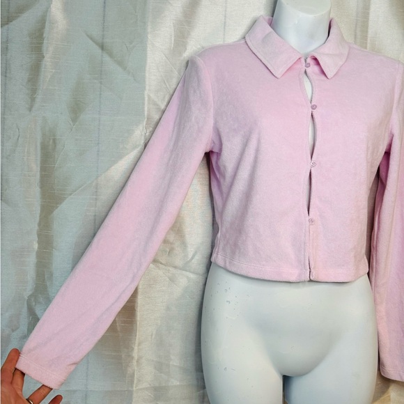 Terry Long-Sleeve Cut Out Top - Picture 4 of 7